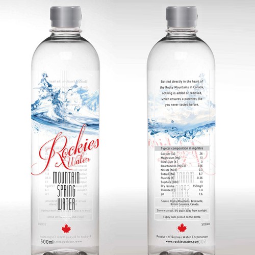 label for new Canadian Mountain Spring Water Design by Outside-the-box