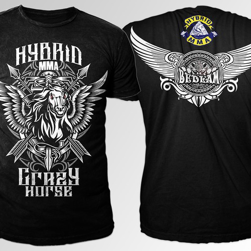 Design A Walk Out Tee For Hybrid Mma S Crazy Horse Tattoo Artists