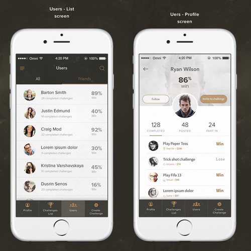 Challenge App Design by Ennomany