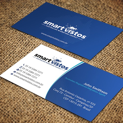 We need a great and creative business card for an Australian Migration Agency. Diseño de conceptu