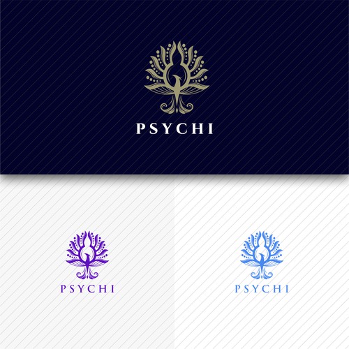 Psychi - a golden Phoenix and wild psilocybin mushrooms Design by salmArt26