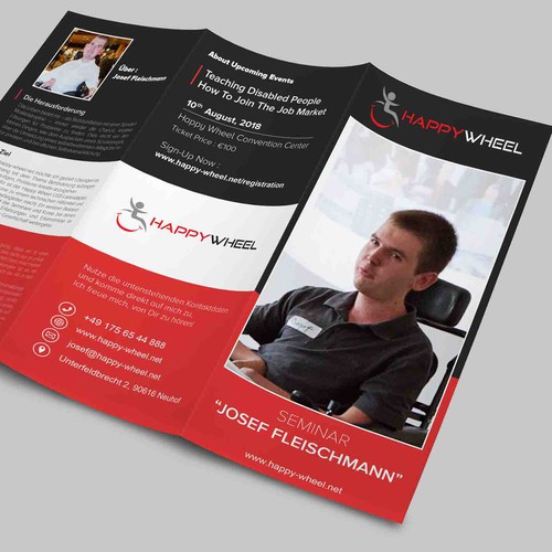 "Seminar flyer: Teaching disabled people how to join the job market" winning Postcard, flyer or print