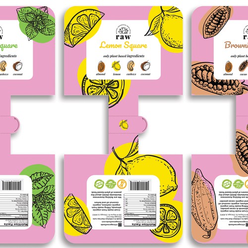 Vegan dessert product label Design by Bogdan Chetrari