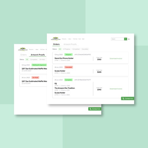 Easy to use Customer Account Page Design by heyhendro