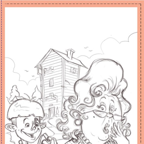 Children's Book Cover: Cartoon Grandma (ages 7-10, series) Design by Vincenzo Sirianni