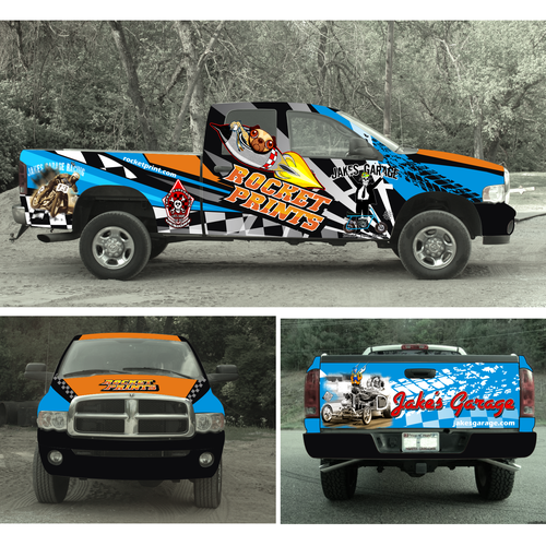 VEHICLE WRAP ROCKET PRINTS 2005 DODGE RAM 2500 4X4 4 DOOR SHORT BED ...