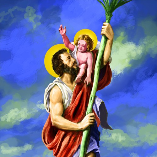 Create An Inspirational Image of St. Christopher Design by Suxzero