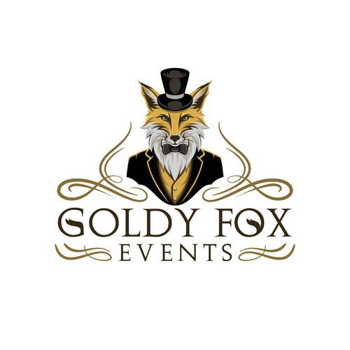 Design a Chic and Stylish Fox Logo for Our Elegant Wedding and Event Rental Business: Goldy Fox Events Design by A I D A