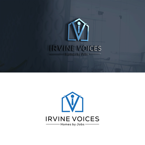 Irvine Voices - Homes for Jobs Logo Design por SuperYes!