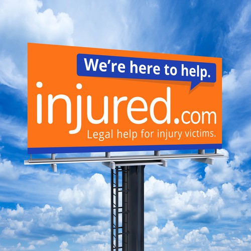 Injured.com Billboard Poster Design Design por SoftSkills