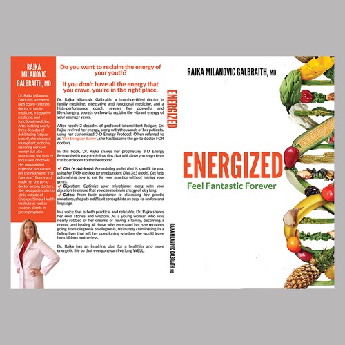 Design a New York Times Bestseller E-book and book cover for my book: Energized Réalisé par DezignManiac