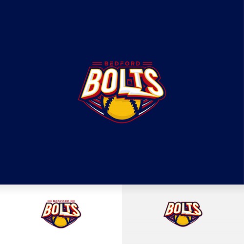 Team logo for the Bedford Bolts girls softball team Design by OpheRocklab