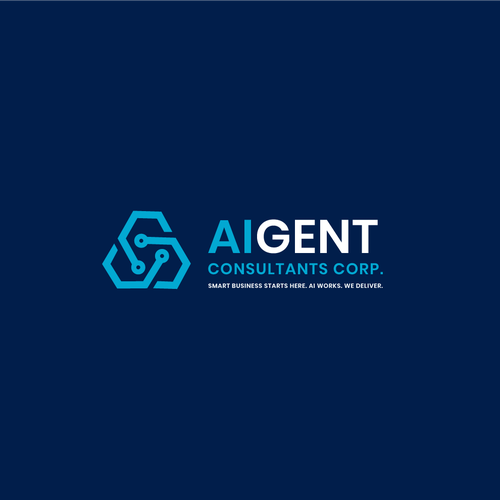 AI Agent Company: Appealing to small to medium sized businesses. Design by IN art