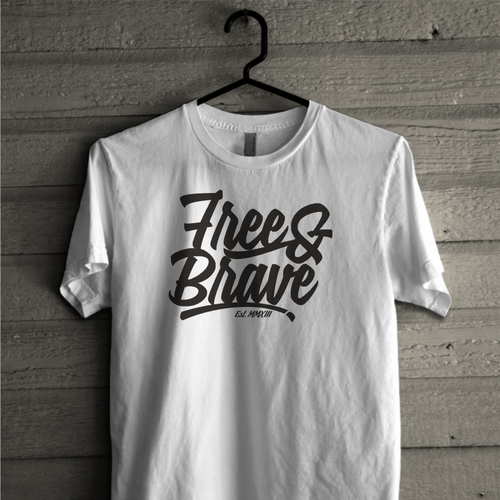 Trendy t-shirt design needed for Free & Brave Diseño de DLVASTF ™