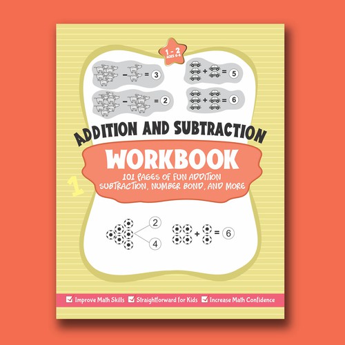 Fun design for kids math workbook Design by uget