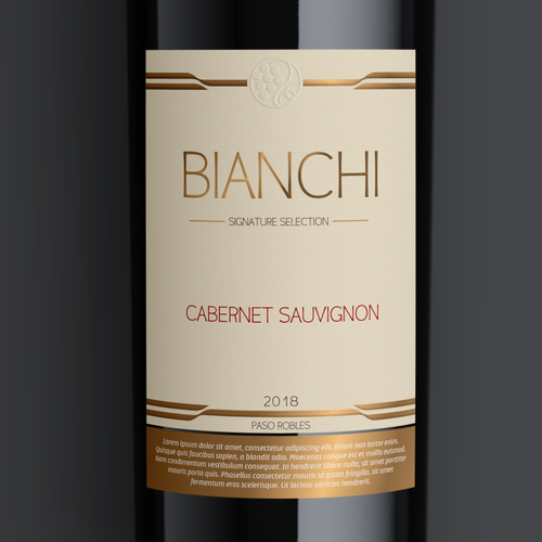 Bianchi Wine Label Design by area 55