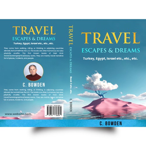 Cover for a travel/autobiography/brief essay book Design by NoBoundaries