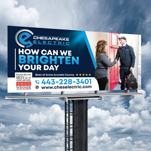 Chesapeake Electric Billboard Design by SoftSkills