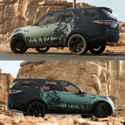 Full Car Wrap Design LandRover Discovery in honor of our late dog Design by J.Chaushev