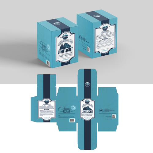 Design the packaging a outdoor headlamp where proceeds are donated to save american wildlife Design by Kat.Fil