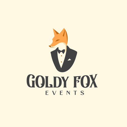 Design a Chic and Stylish Fox Logo for Our Elegant Wedding and Event Rental Business: Goldy Fox Events Design by Luke B.K