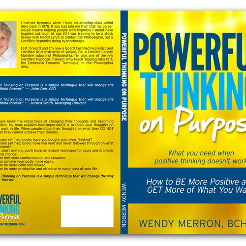 Book Title: Powerful Thinking on Purpose. Be Creative! Design Wendy Merron's upcoming bestselling book! Design por Adi Bustaman