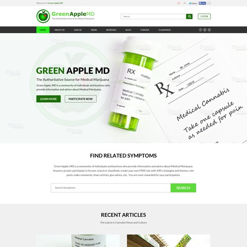 Create Green Apple MD's web design! Design by OMGuys™