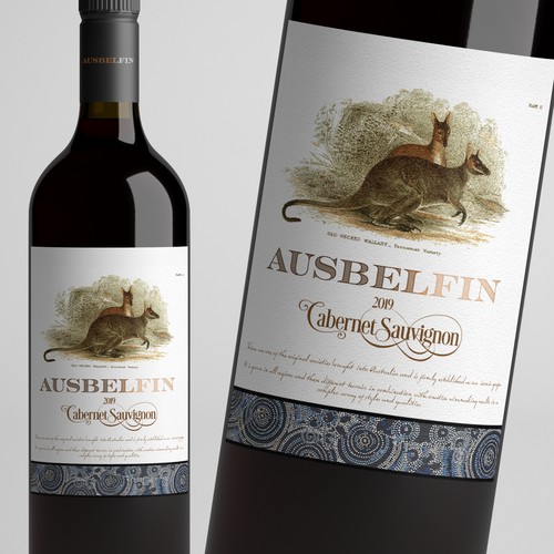 simple and elegant wine label Design by Windmill Designer™