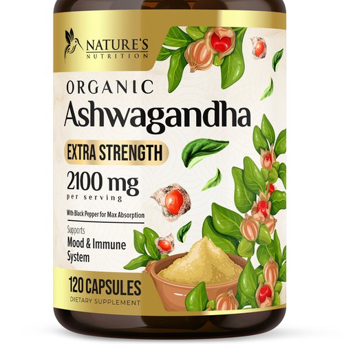 Ashwagandha Design Needed for Nature's Nutrition Design by UnderTheSea™