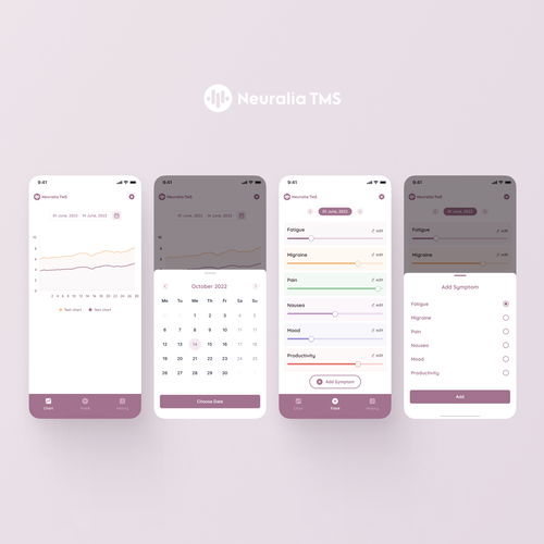 Symptom Tracker App Design by Moeda.