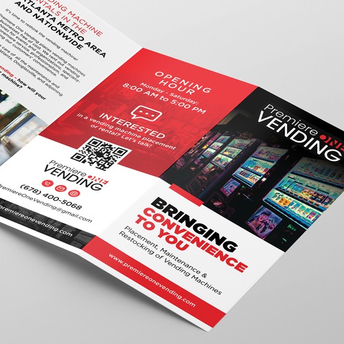 Need an informative yet powerful/ eye catching  brochure for my vending machine company Design by Alphabet ♥