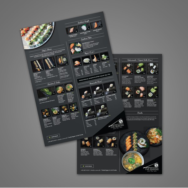 Menu Design for Sushi Restaurant