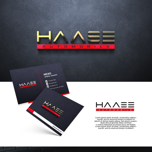 HAASE logo with additive "Automobile" Ontwerp door 2QNAH