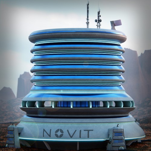 3-D rendering of an arcology Design by AKrender