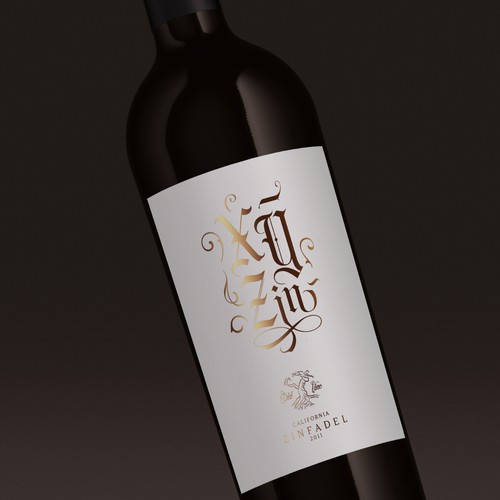 Design Gothic Old Vine Zinfandel Wine Label por sam2021