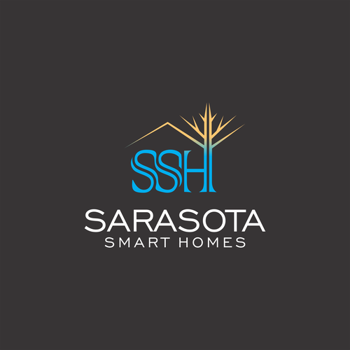 Sarasota Smart Homes logo for our company that does technology innovations and installations-ontwerp door virsa ♥