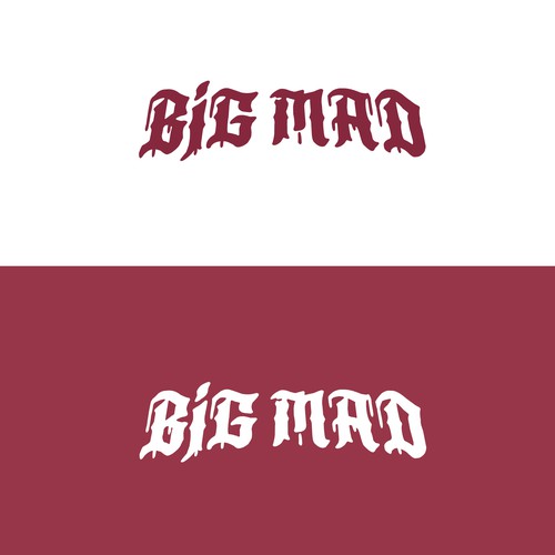 Custom typography logo for Melbourne hardcore band BIG MAD Design by MagesticD