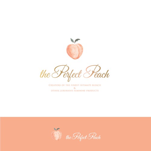 The Perfect Peach! Peach Bleach Logo Design by Q.logo