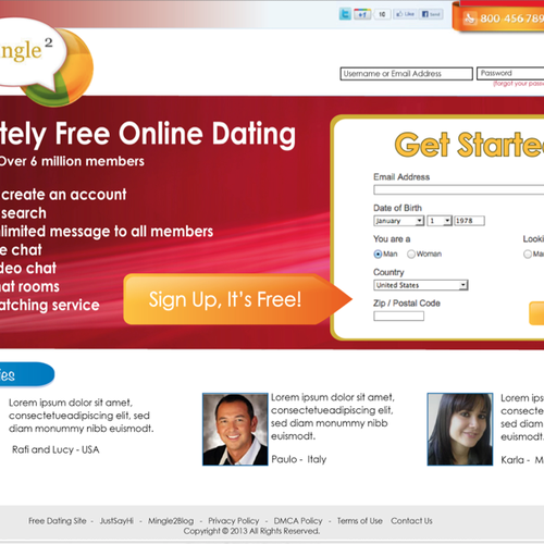 dating sites designer