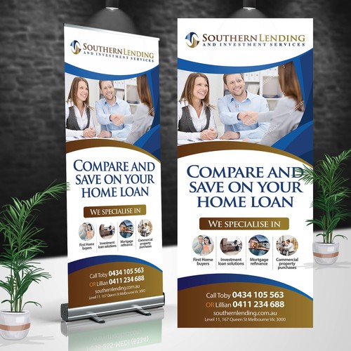 Pull up banner for successful, high performing mortgage business. Design by ideasLab°