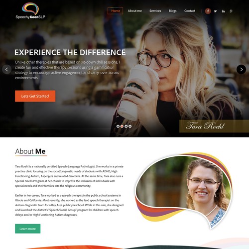 Professional but Friendly Speech Therapy website design Design by ♾️e2infinity♾️