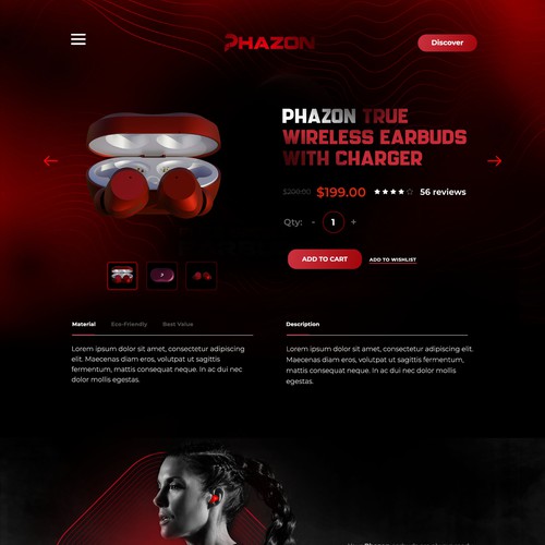 Wireless earbuds website remake Design by vyncadq