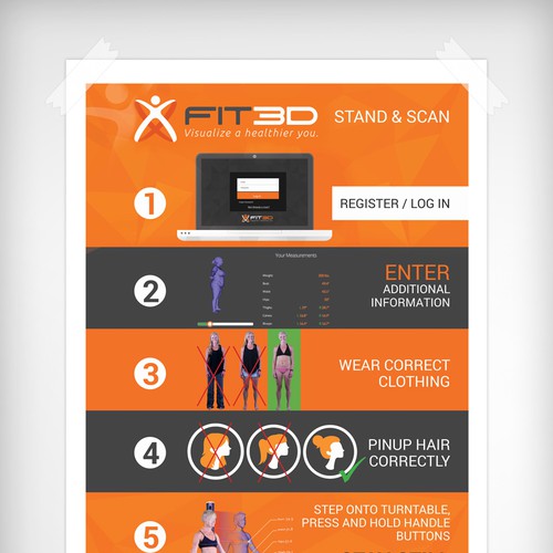Fit3D Scan Preparation Poster Design by Revthy