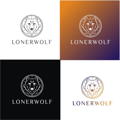 Wolf Sun/Moon Logo For Spiritual Website Design by MagesticD