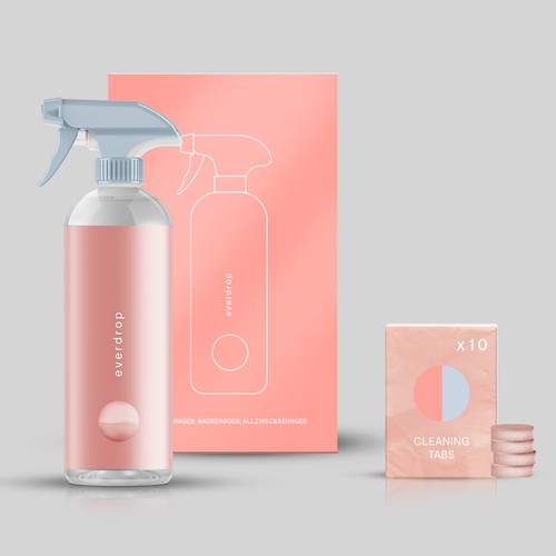 Design Premium Spray Bottle and Packaging for Cleaning Supplies por Jorge Ros