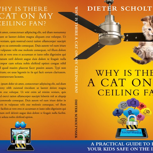 Book Cover for "Why is there a Cat on my Ceiling Fan?" Design by line14