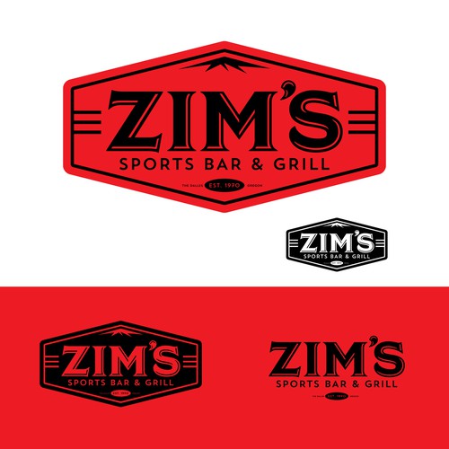 Modernized, bad ass logo for a small town sports bar! Design by pmo