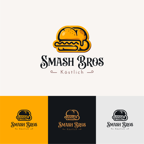 Wir möchten ein Logo mit Wiedererkennungswert für unser Burgerrestaurant Smash Bros Design by Artdityax