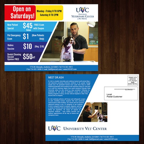 Postcard for NEW State-Of-The-Art Vet Hospital Design von Creativeworx786