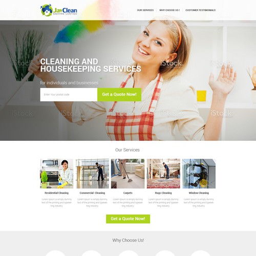 Create a modern and agile design for cleaning services. Design by dreaminfo
